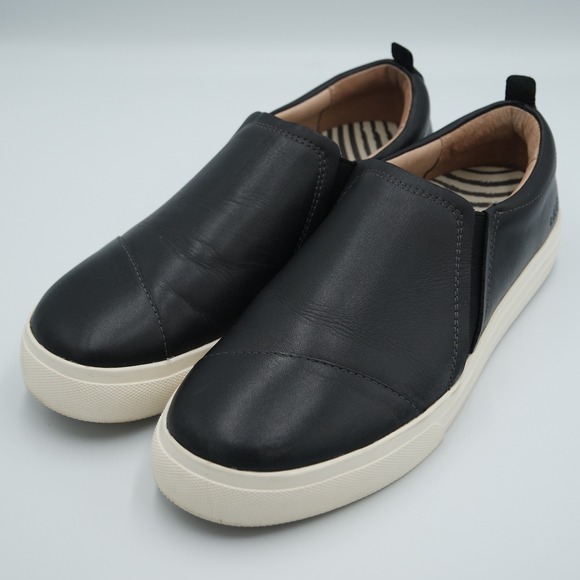 Taos Shoes - Taos Twin Gore Lux Black Leather Slip On Sneakers TGX-14078 Women's Size 9.5